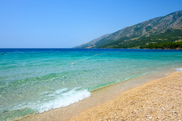 Zlatni Rat beach (Golden Horn) in Bol on the island of Brac, Croatia