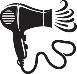 Hair dryer glyph icon barbershop icon design vector illustration
