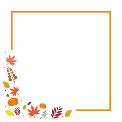 가을 프레임 일러스트. 가을의 아름다운 단풍잎 프레임 배경 일러스트.