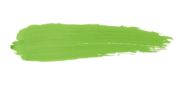 Breiter, lebendiger Pinselstrich in gr&uuml;n auf transparentem Hintergrund. Freigestellt mit nat&uuml;rlicher Struktur, ideal f&uuml;r kreative Designs, Hintergr&uuml;nde oder Textmarker-Effekte.