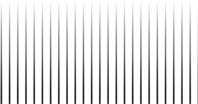 Thin vertical lines array with elegant fading gradient simple black and on transparent background