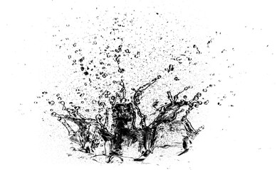 Liquid Bursting Dance Water Splash Photography Abstract Fluid Art and on transparent background