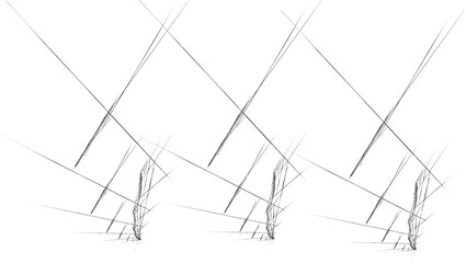 Dynamic Intersections Abstract Geometric Lines Design with Linear Motion on transparent background