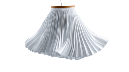 Pleated Skirt : A modern pleated skirt drapes gracefully, showcasing elegant textile and design details. 