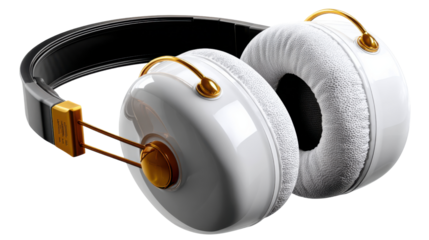 Audio Pleasure: Captivating Close-Up of Stylish Headphones with supreme sound quality and comfort, inviting listeners to lose themselves in a world of music and audio.