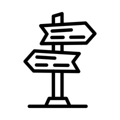 Signpost line icon