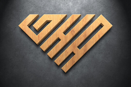GHA Logo in wooden style