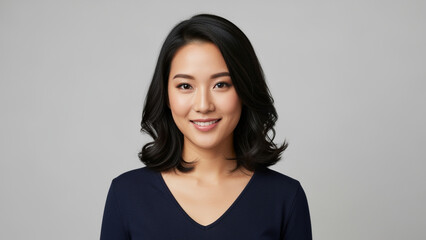 Fototapeta premium Smiling Portrait of a Confident Asian Woman