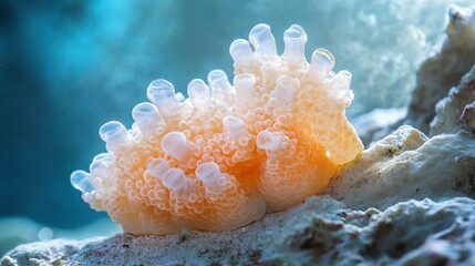 Naklejka premium Vibrant coral formation thriving in a serene ocean