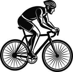 Obraz premium silhouette of a woman riding a bicycle