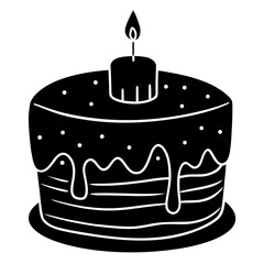birthday cake vector illustration