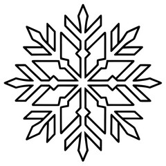 Minimal Snowflake Line Icons