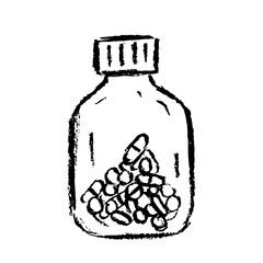illustration sketch for medical theme and pharmacy day