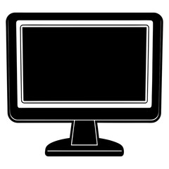 lcd monitor isolated on white