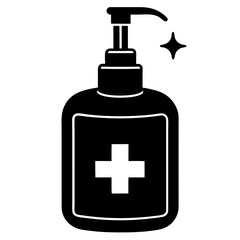 vector illustration of a plastic bottle with a lid