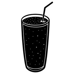 glass of cola with ice