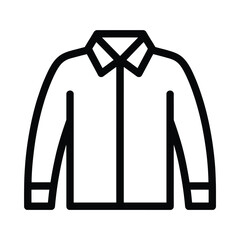 Simple line art icon of a long sleeve collared shirt