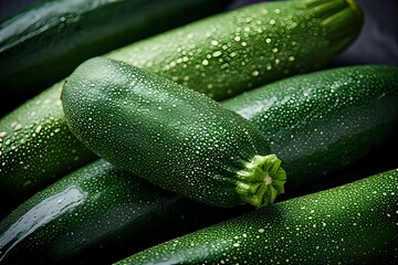 green fresh organic zucchini