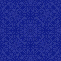 Beautiful seamless blue flowers