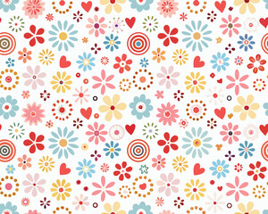 seamless pattern with flowers