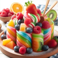 fresh fruit salad rainbow