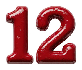 Celebrating the number twelve festive display home bright view isolated on transparent background