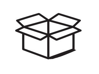 Package Box Icon in Sleek Line Illustration