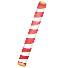 Obraz premium red and white candy striped cookie stick with toasted ends