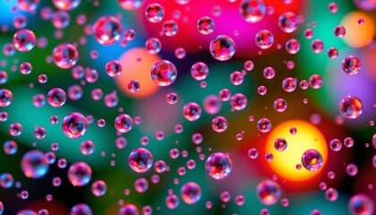 Suspended Water Droplets with Warm Ambient Light