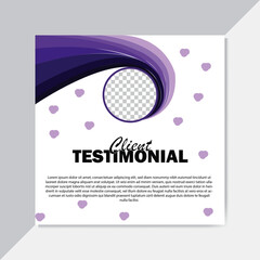Client testimonial design template, Clean professional Client testimonial template.
