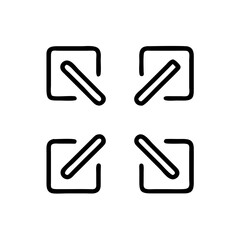Obraz premium Maximize screen icon full expand resize enlarge application interface user experience vector graphic design