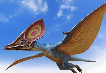 Tapejara on a blue sky background