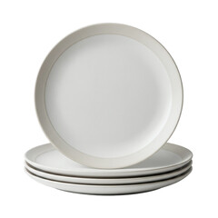 Stack of modern ceramic dinner plates