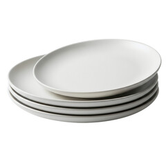 Stack of modern minimalist dinner plates