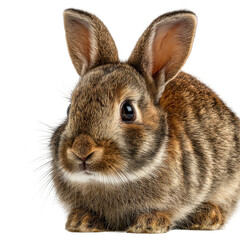 Fototapeta premium Playful bunny rabbit in a cozy home cute animal portrait warm and inviting atmosphere isolated on transparent background