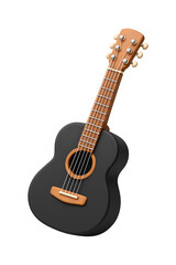 Fototapeta premium Classic Black Guitar high quality realistic image