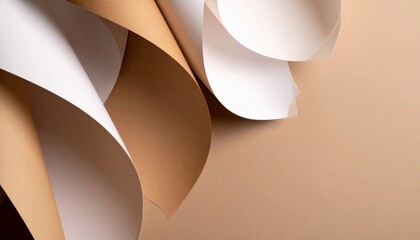 Collection of Textured Paper Sheets Resting on a Warm Brown Background Evoking a Cozy Artistic Vibe