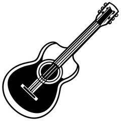 Obraz premium Retro Music Guitar Icon