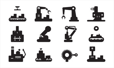 Collection of Industrial Robots and Automated Systems, a collection of various industrial robots and automated systems.