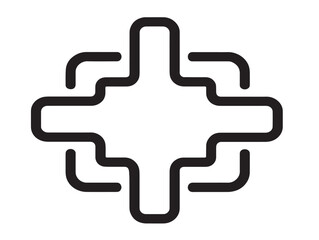 Puzzle game icon in elegant outlined vector format