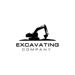 Excavator logo design creative idea inspiration