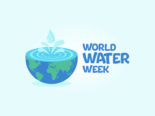 Vector graphic of World Water Week for World Water Week celebration.