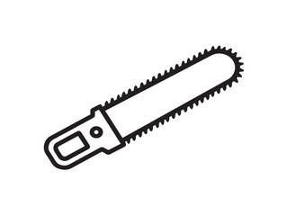 Hand saw tool icon in clean vector style