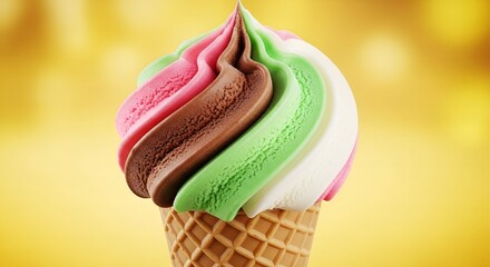  * A Swirl of Strawberry, Chocolate, and Mint
 * Colorful Triple Scoop Ice Cream Cone
 * Classic Neapolitan Soft Serve
 * A Perfect Swirl of Dessert
 * Delicious Three-Flavor Ice Cream
 * Sweet Treat 