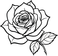 A vintage seamless black and white rose pattern, ideal for floral design and decoration, beautifully illustrates nature's art