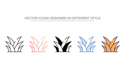 Grass icon design with white background stock illustration
