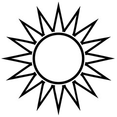Sunburst Icon – Clean Flat Vector
