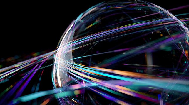 Colorful abstract sphere design