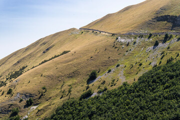 View from Pintura di Bolognola in Sibillini Mountains, Marche, Italy