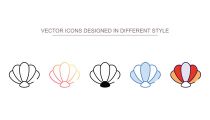Shell icon design with white background stock illustration